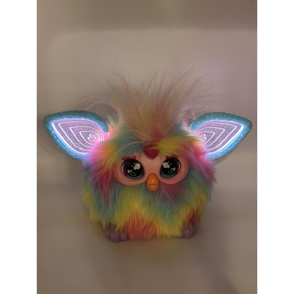 Furby 2023 Hasbro Interactive Tie dye/Rainbow Voice Activated Talking Furby